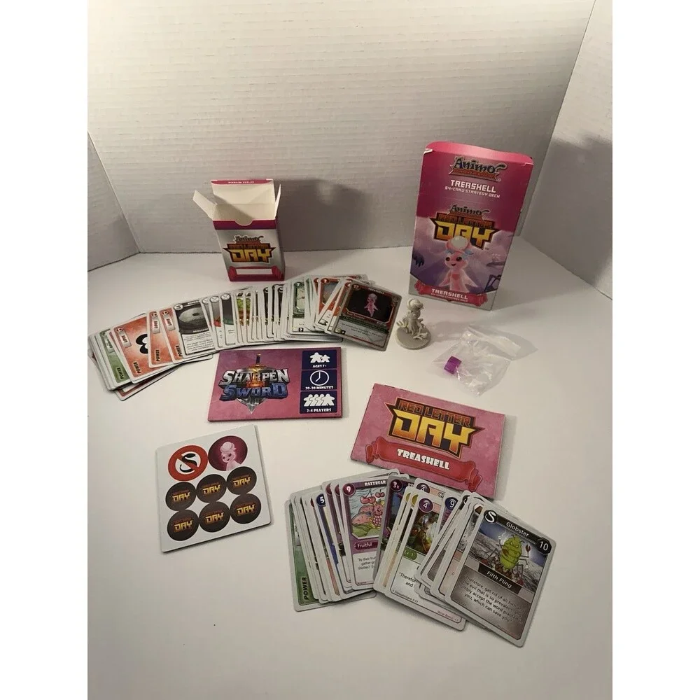 Animo Red Letter Day Treashell Strategy 54 Card Deck  With Extra Cards Used